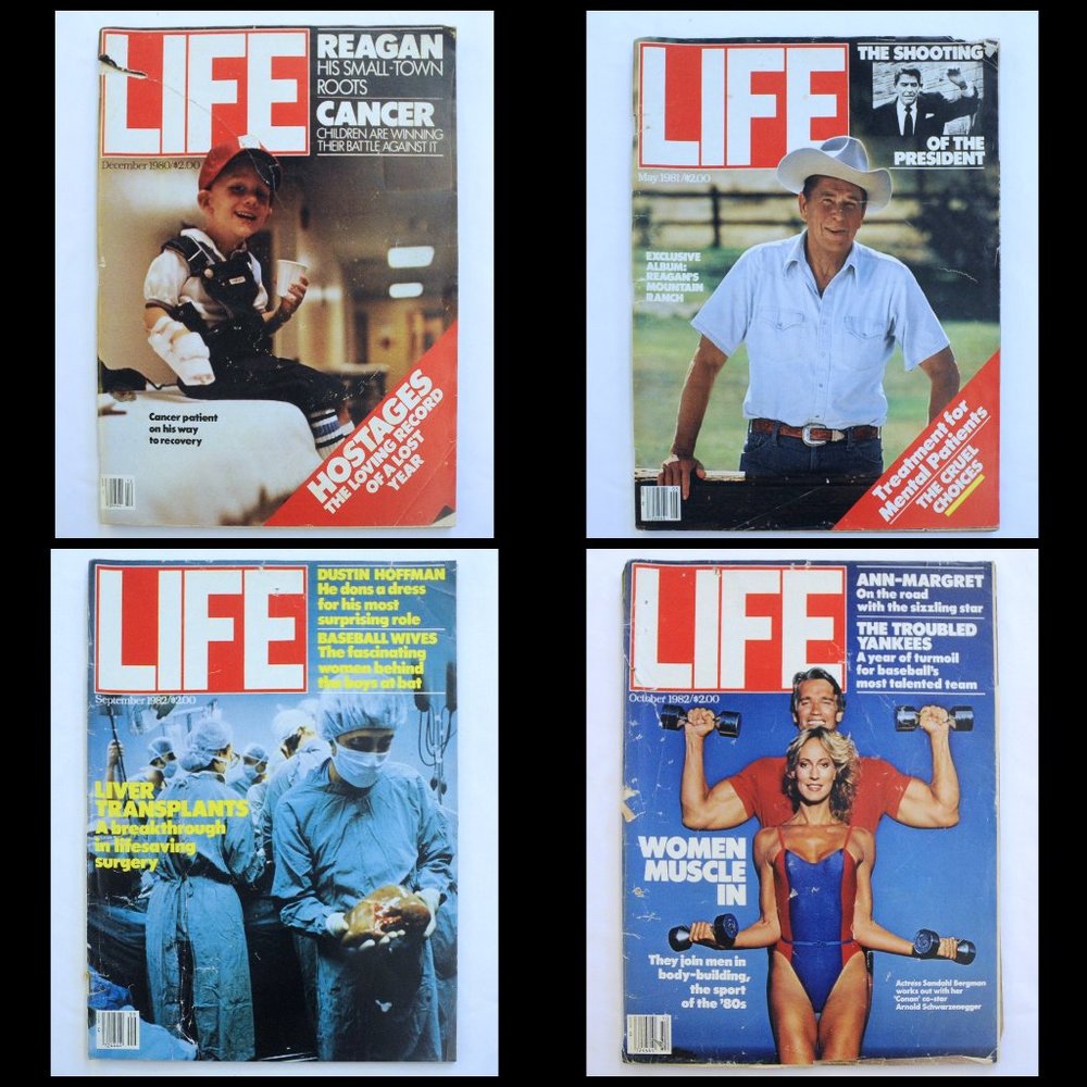 VTG 1980-82 LIFE Magazines Your CHOICE Reagan Women Muscle In Children & Cancer